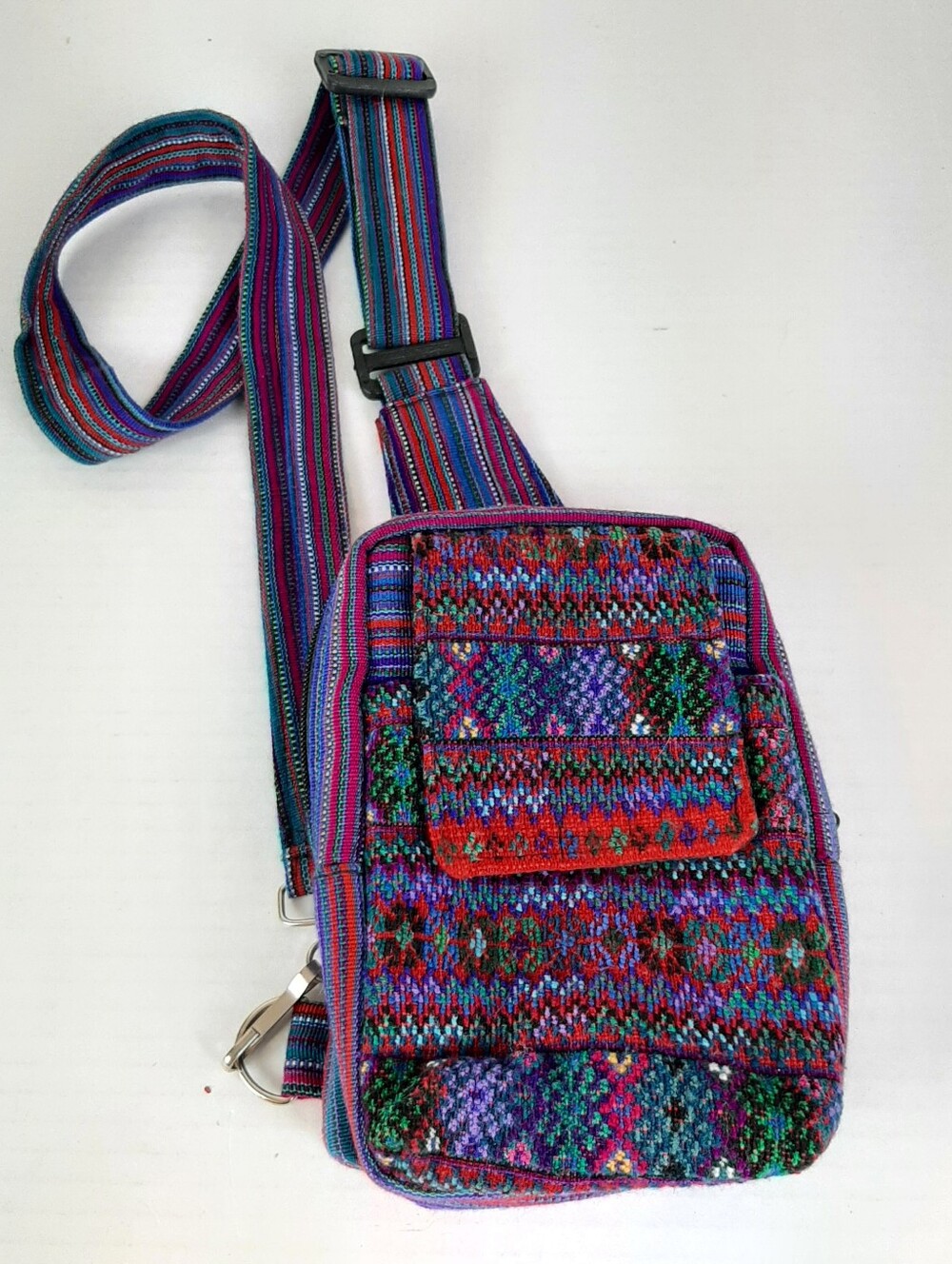 boho style woven crossbody sling bag